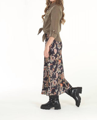 Paparazzi - Camisa de manga comprida com fecho frontal Tencel Slub Snap