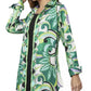 Adore - Button Down Satin Print Tunic Blouse