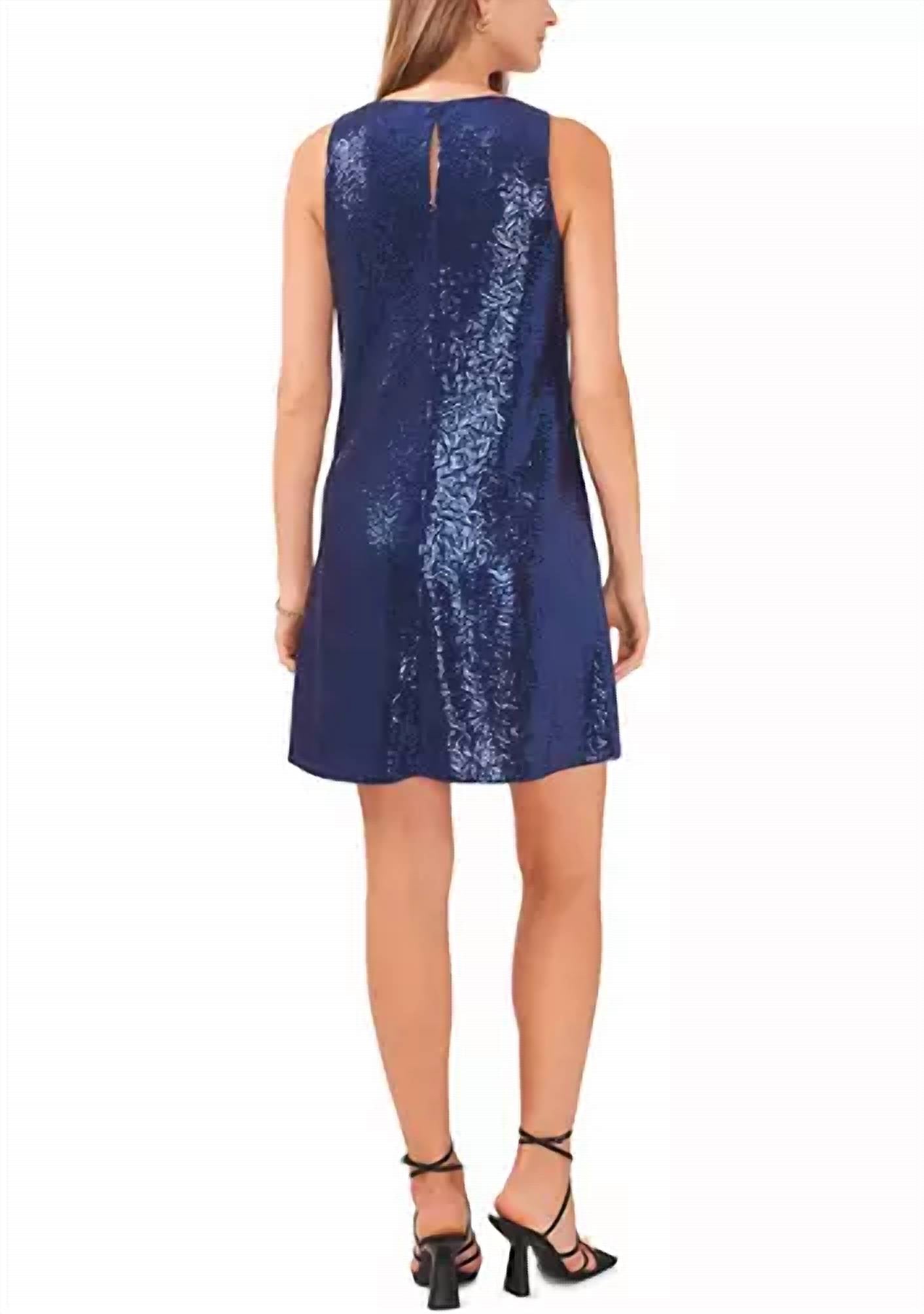 Vince Camuto - Sleeveless Sequin Shift Dress