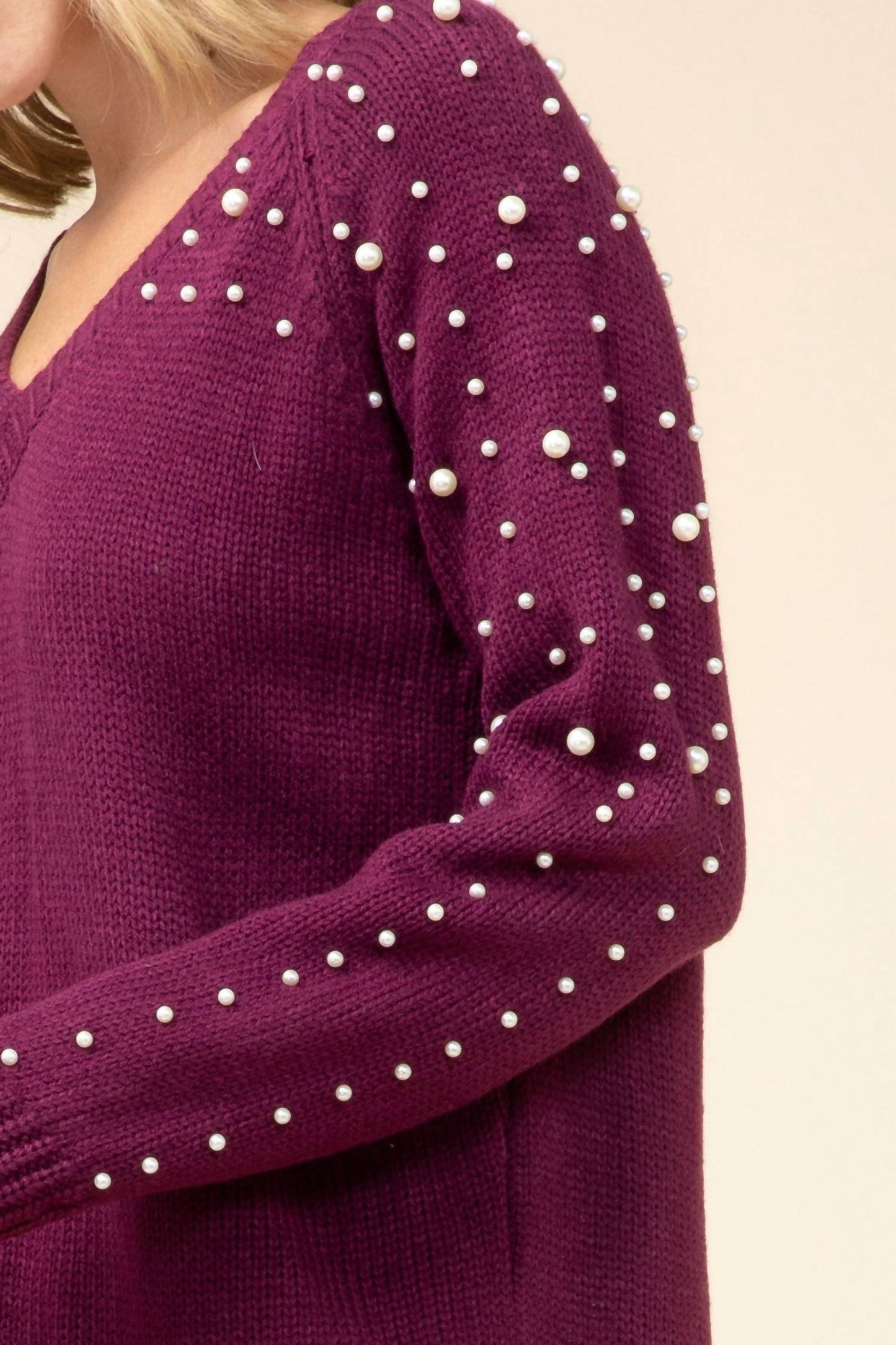 Entro - Pearl Embellished Sweater