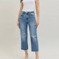 Judy Blue - High Waist Destroy Wide Leg Crop Denim Jeans