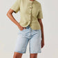 Astr - Saige Cutaway Linen Blend Jacket