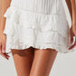 Astr - Kensley Eyelet Tiered Mini Skirt