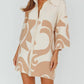 Moda Borboleta - Button Up Knit Shirt Dress