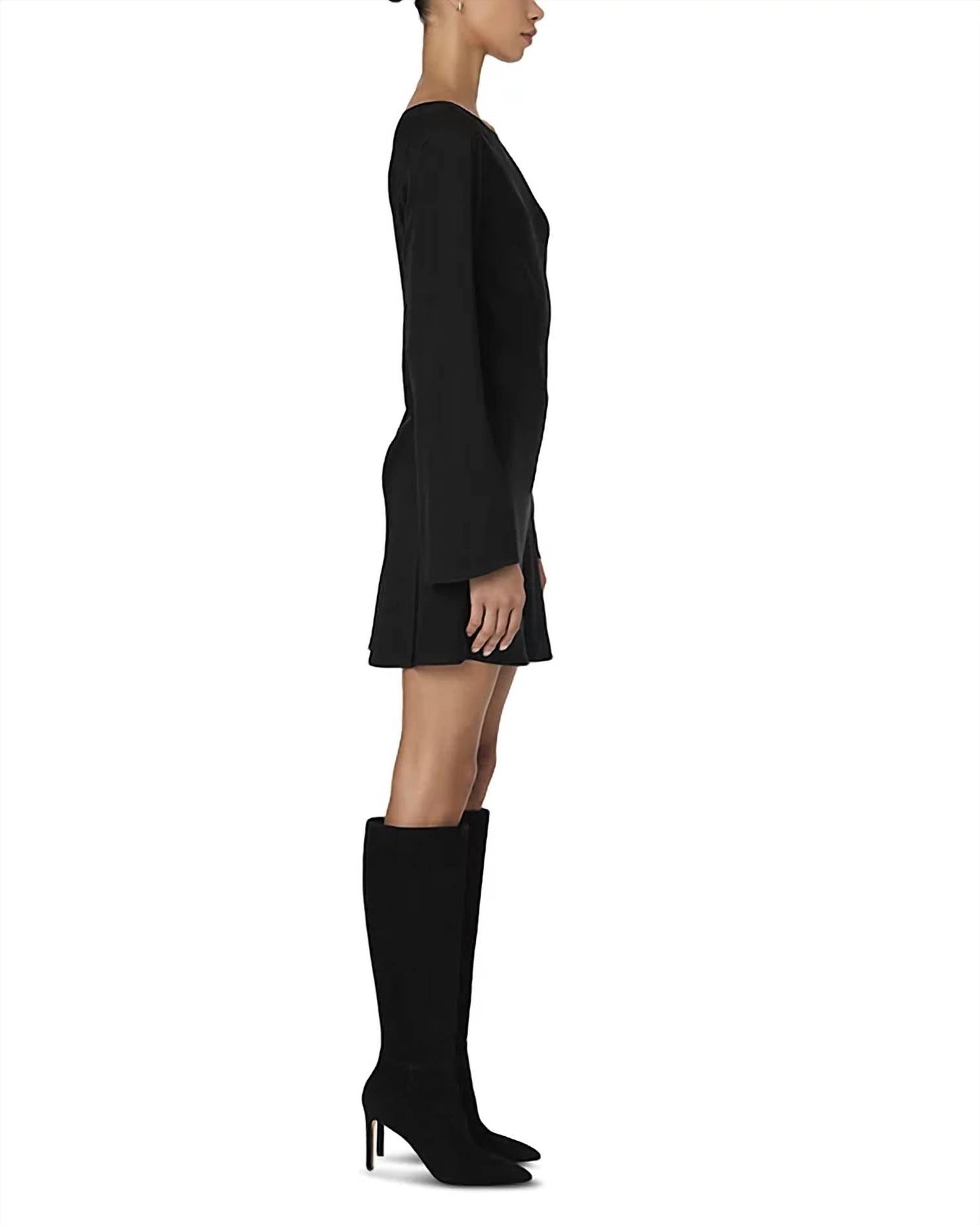 French Connection - Ennis Satin Bell Sleeve Mini Dress