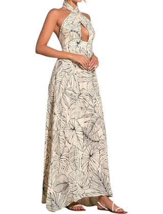 Elan - Vestido longo cruzado