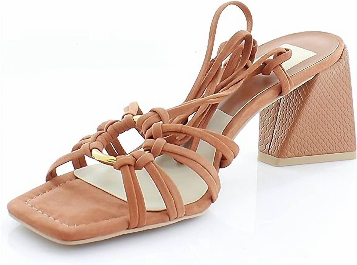 Dolce Vita - Sandálias femininas de salto bloco com amarração em nobuck e cedro Kash