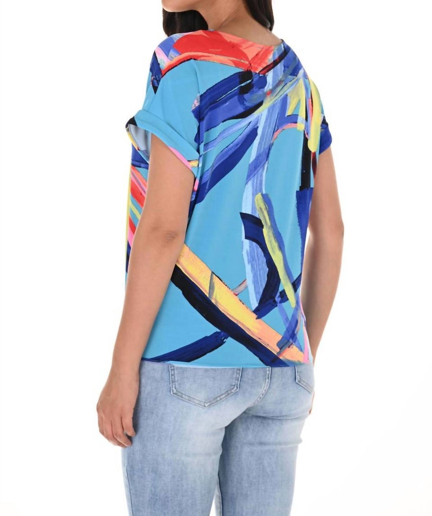 Frank Lyman - Short Sleeve Abstract Print Top
