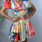 A.Peach - Floral Belted Tiered Mini Dress