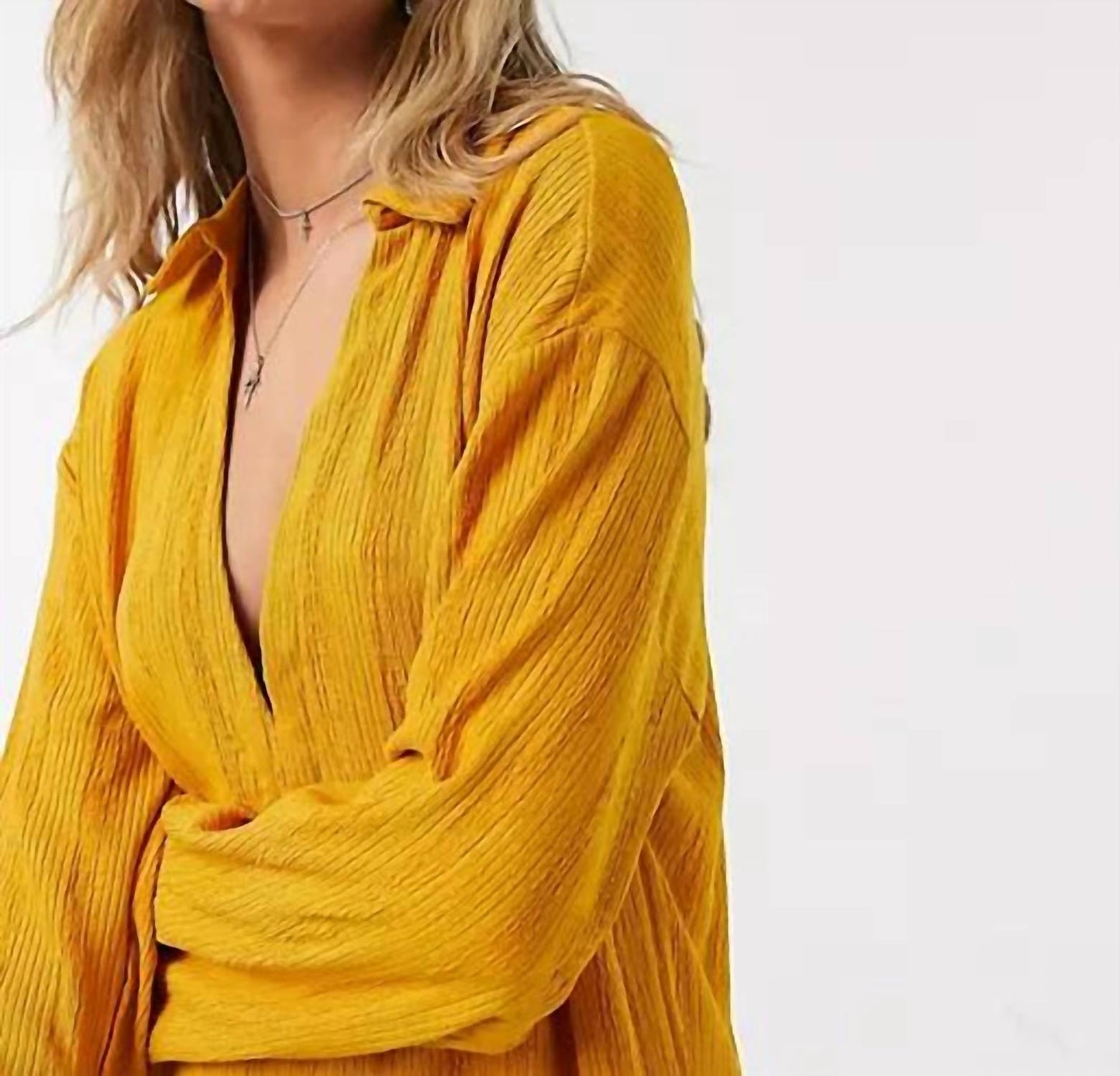 Free People - Beach Aster Marigold Collar Tee Dress