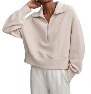 Varley - Blusa Ramona com meio zíper