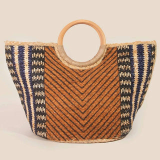 Anarchy Street - Chevron Pattern Jute Tote Bag