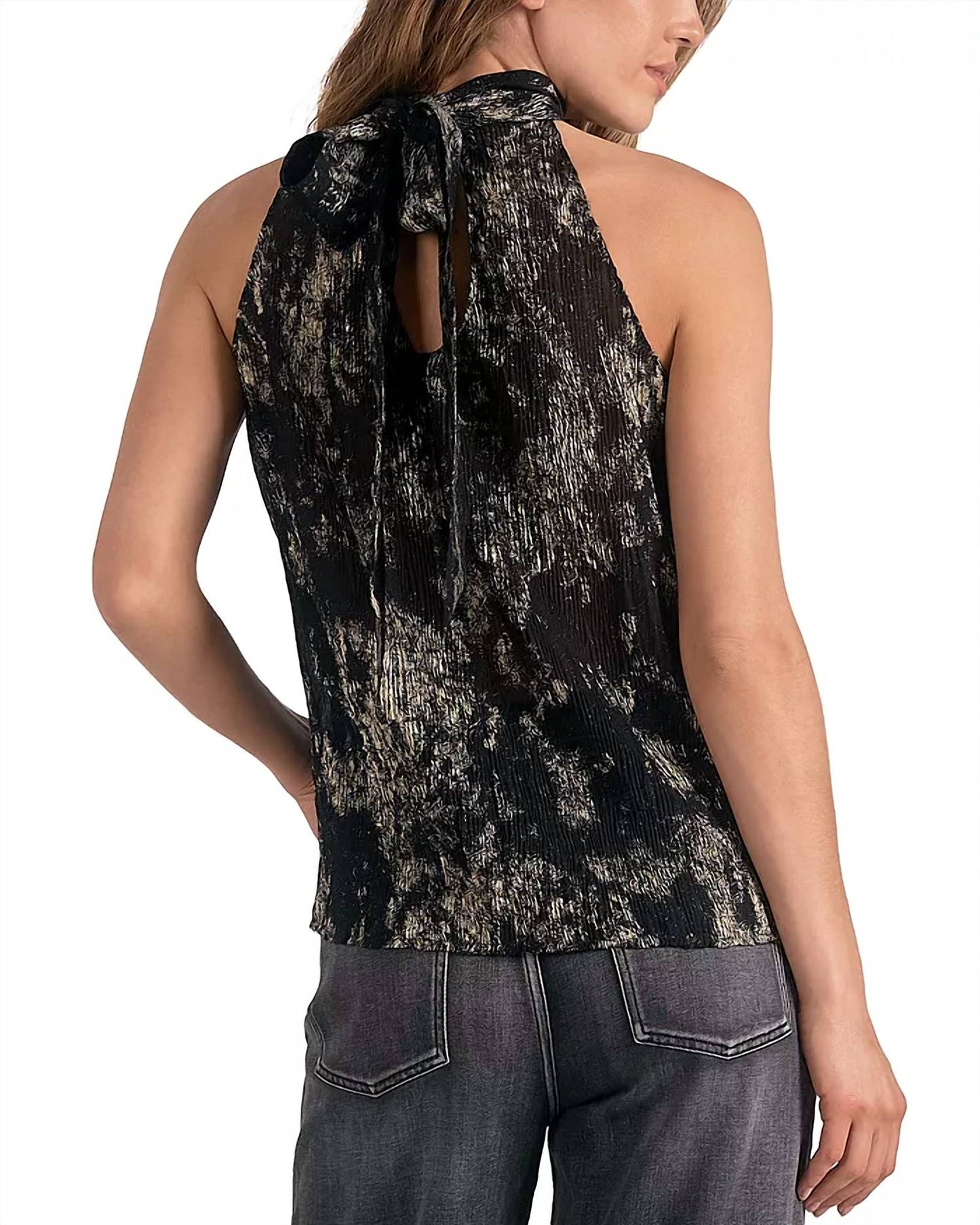 Elan - Plisse Sleeveless Top