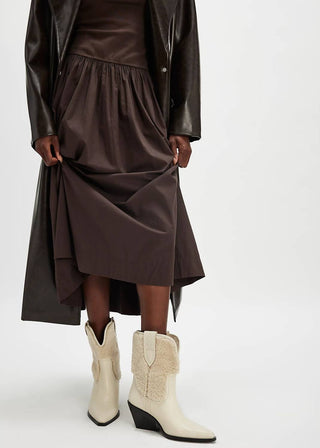 Free People - Women's Pitchfork Point Shearling Western Boots