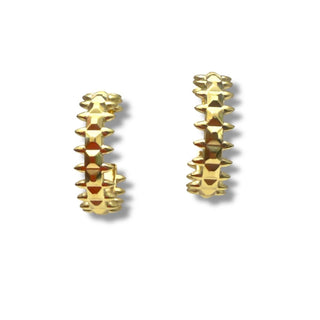 Jagged Halo Jewelry - Brincos de argola femininos Fang Hoops