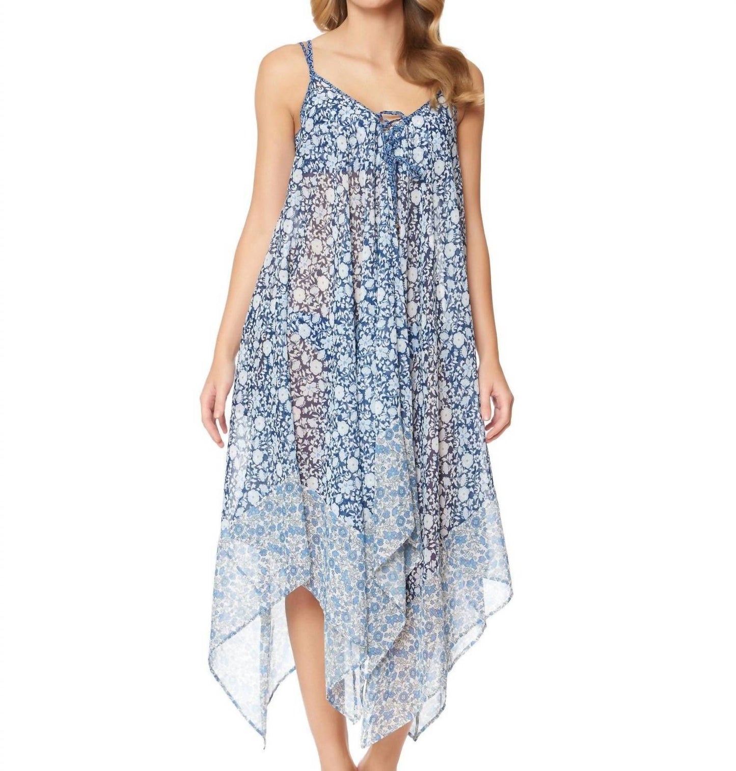 Jessica Simpson - Chiffon Lace Up Dress