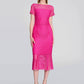 Joseph Ribkoff - Guipure Lace Flounce Dress