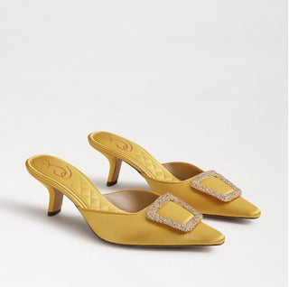 Sam Edelman - Sapatos Femininos Brit Kitten Heel Slip On Bico Fino Fashion