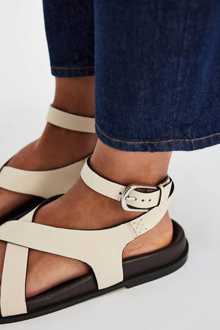 Free People - Women's Anya Criss Cross Footbed Sandals