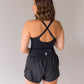 Free People - Righteous Reflective Logo Runsie Romper