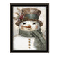 Trendy Decor 4U “Old World Frosty The Snowman” Black Framed Wall Art by Jo Moulton
