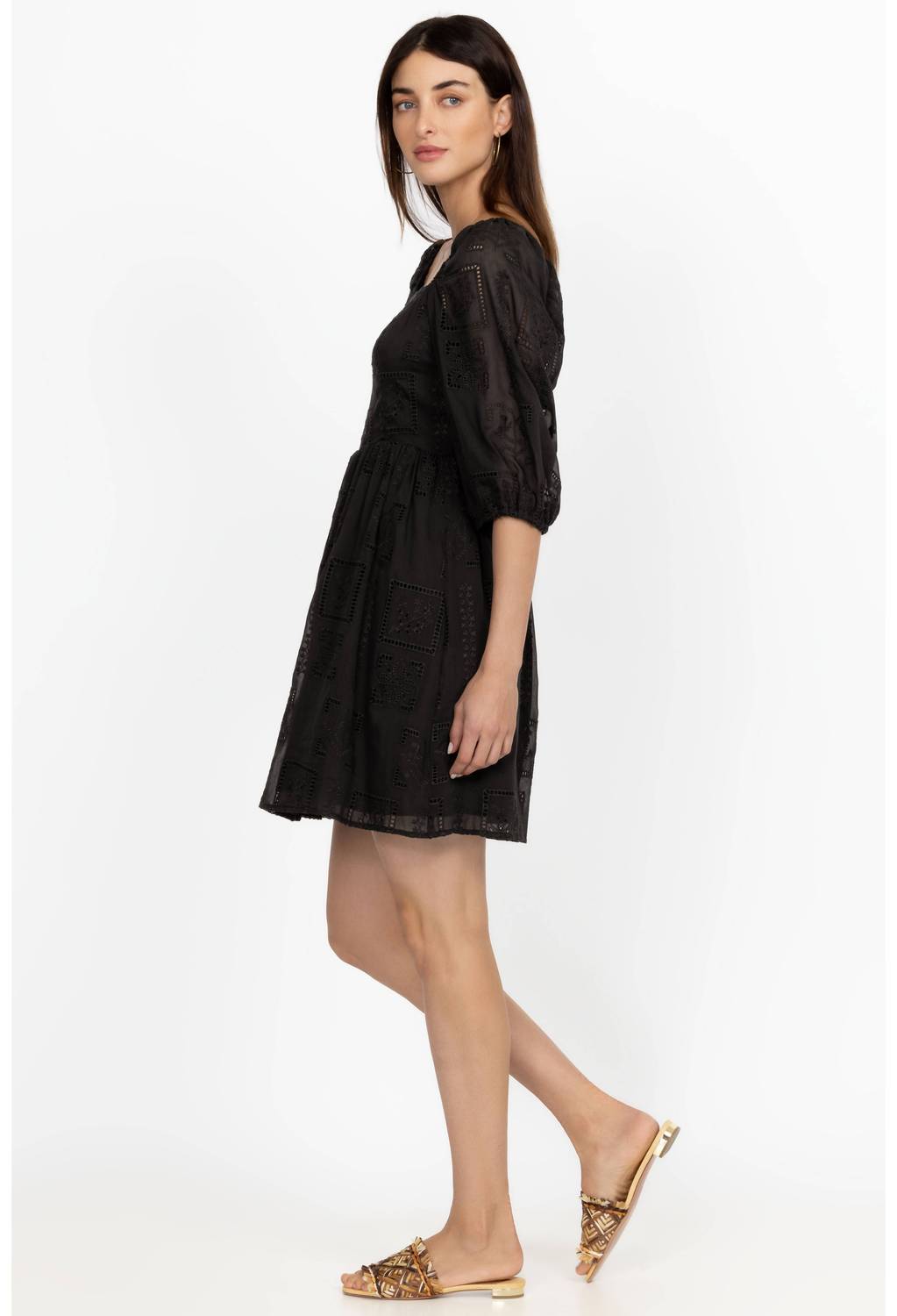 Johnny Was - Love Ella Eyelet Embroidered Mini Dress