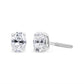 14K White Gold 1.00 Cttw Lab Grown Oval Solitaire Diamond Stud Earrings (F-G Color, VS2-SI1 Clarity)