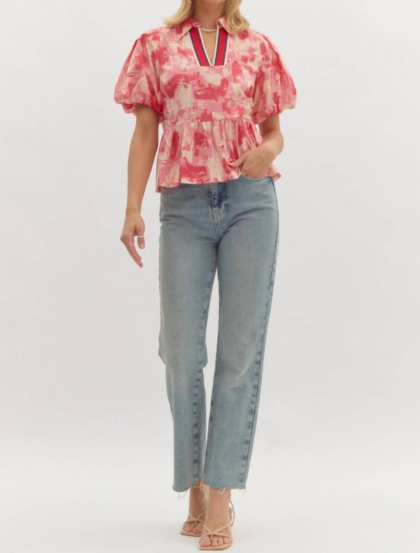 Entro - Abstract Print Top