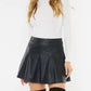 Kancan - Milicent Mid Rise Faux Leather Skirt