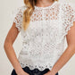 Bluivy - LACE KNITTED SLEEVELESS CROCHET TOP