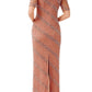 Aidan Mattox - Back Slit Beaded Long Dress