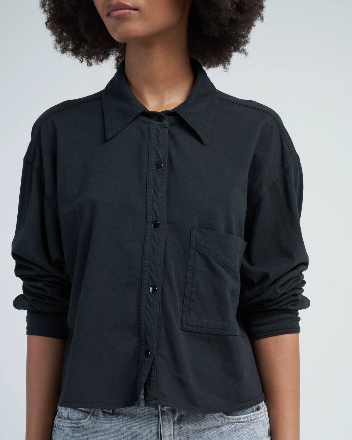 Askk Ny - crop knit shirt
