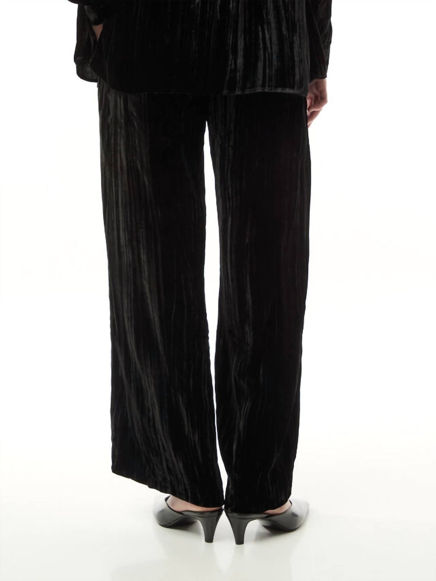 Eileen Fisher - Crushed Velvet Wide-leg Pant