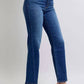 Judy Blue - Mid Rise Side Seam Detail Straight Jeans