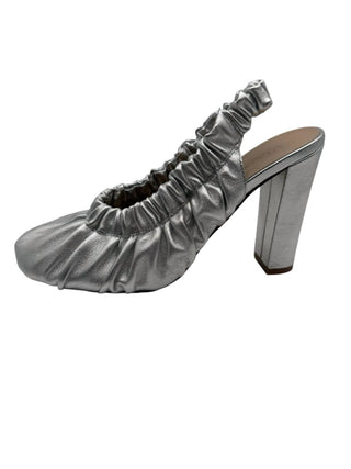 Ulla Johnson - Sapatos de salto alto franzidos em couro Lucia para mulheres