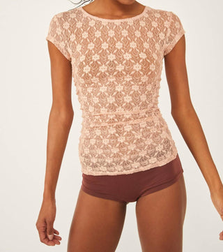 Free People - Camiseta Infantil de Renda Keep It Simple