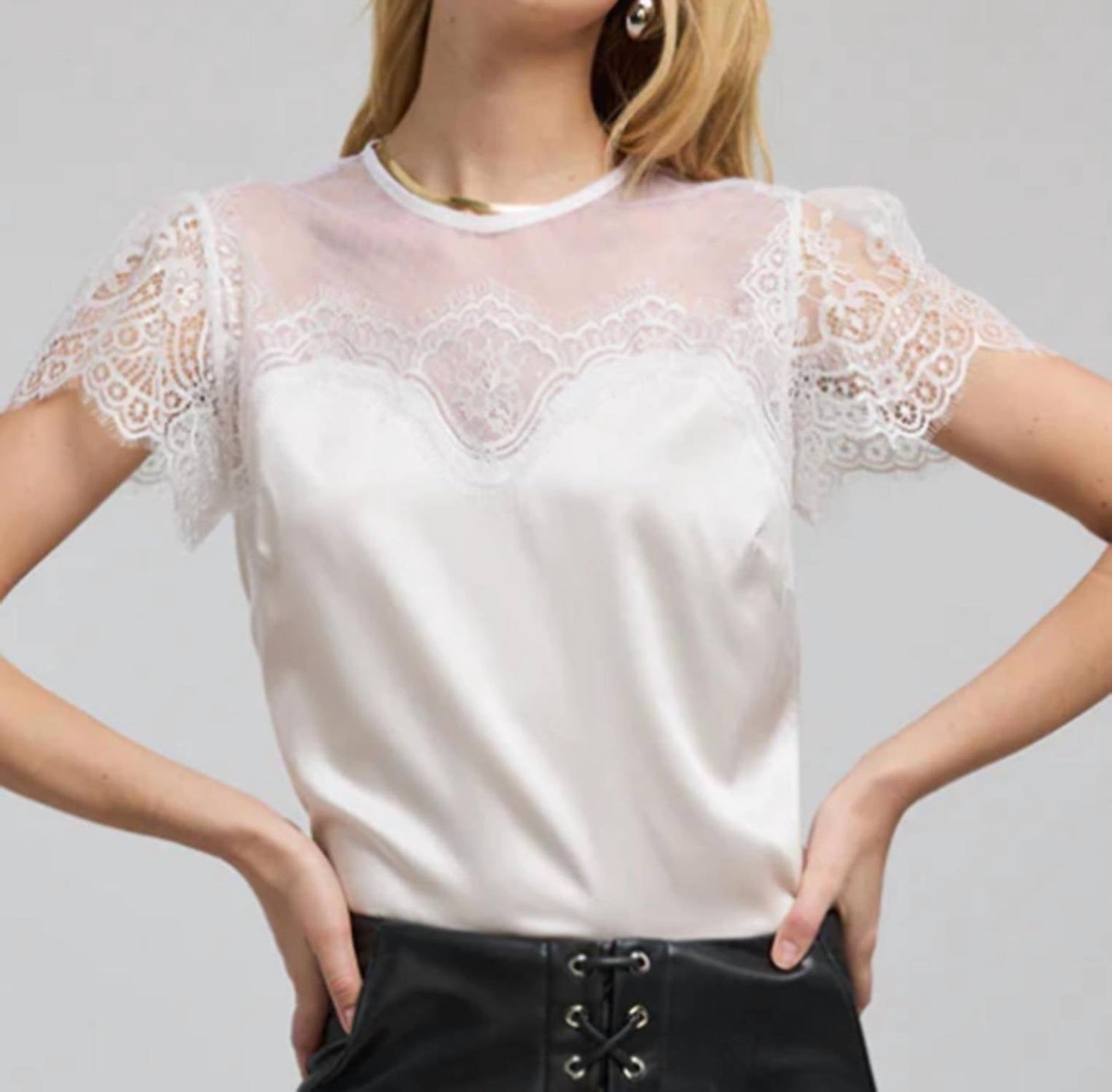 Generation Love - Farren Lace Combo Top