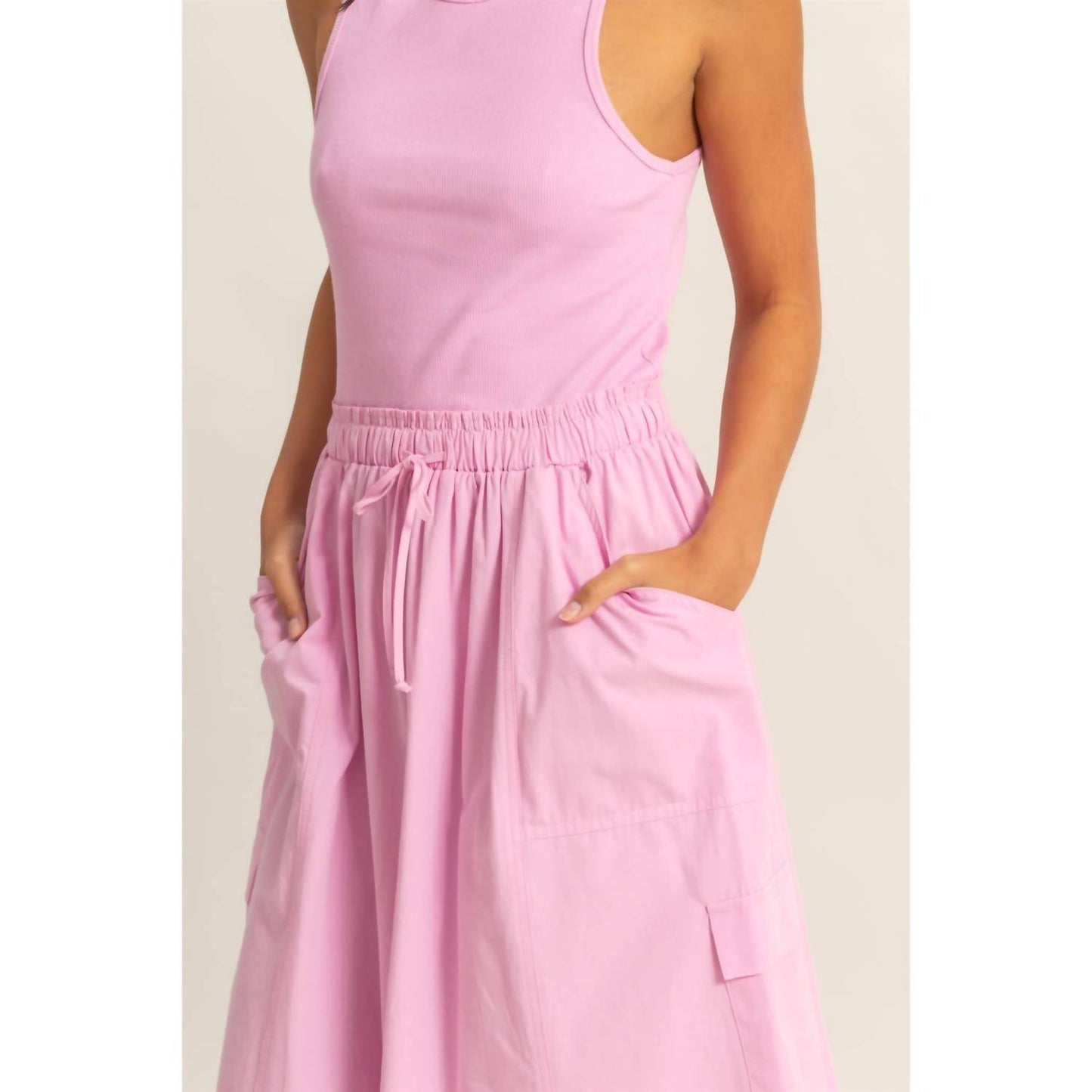Hyfve - Sleeveless Cargo Midi Dress