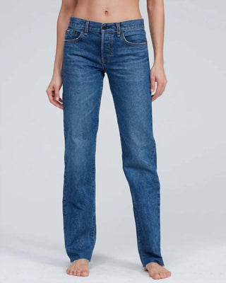 Askk Ny - Calça Jeans Reta Longa Cintura Baixa Feminina