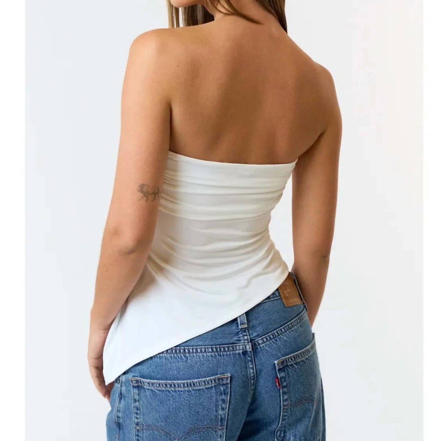 Blue Blush - Asymmetrical Tube Top