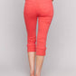 Charlie B - Cropped Twill Jeans With Snap Button Cuff Detail