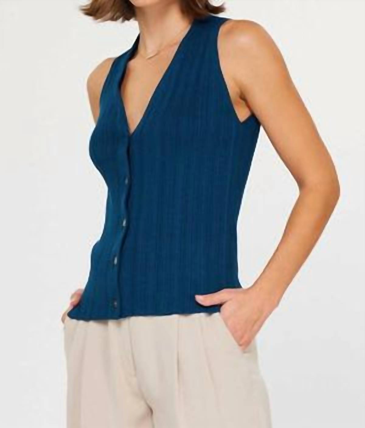Current Air - Button Sweater Vest