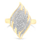 10K Yellow Gold Diamond Cocktail Ring (3/4 Cttw, I-J Color, I2-I3 Clarity) - Size 8