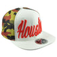 Top Level Houston City Texas State Camouflage Trucker Mesh Men Snapback Hat Cap
