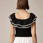 J.Crew - Off-the-shoulder Ruffle Top In Stretch Cotton Blend
