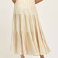 Current Air - Luella Pleated Shimmering Midi Skirt