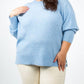 Estheme - Dolman Cashmere Long Sleeve Sweater - Plus