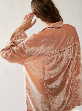 Free People - Camisa de manga comprida de veludo Marianne