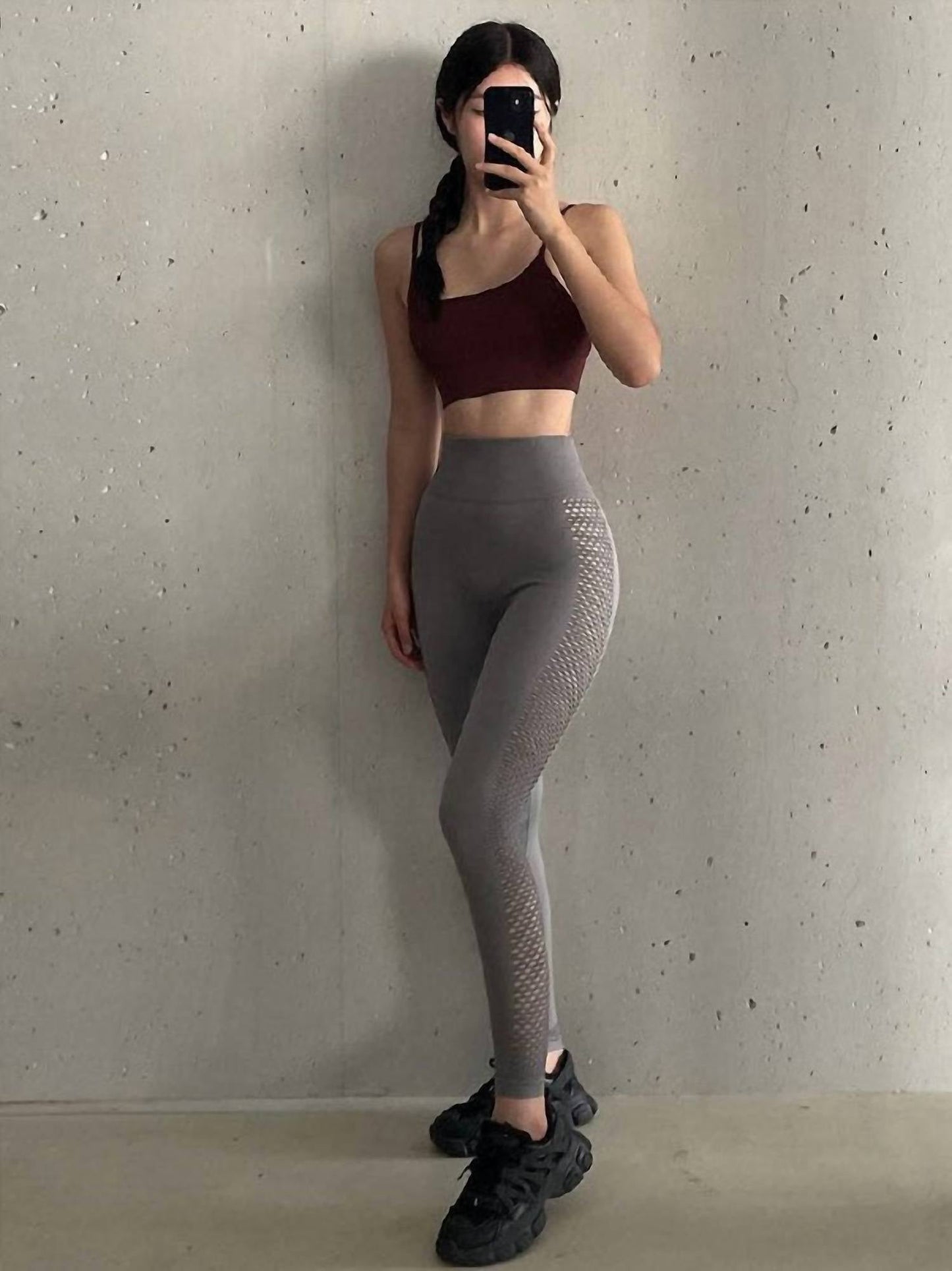 Rockstar Peach - Fishnet Leggings