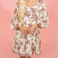 &Merci - Chocolate Toile Mini Dress